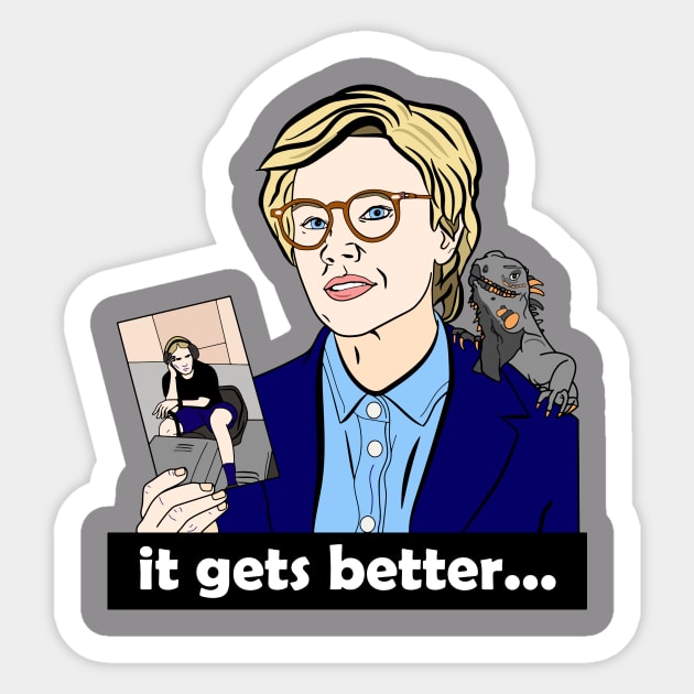 Kate McKinnon - It Gets Better Sticker by Kittenpants Studios